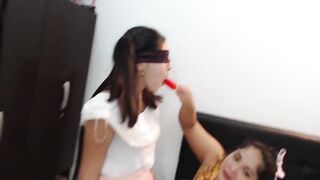 I taught my stepdaughter to suck a cock for the first time in a threesome with my wife wirh swallowing cum - 1 image