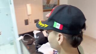 My shy stepsister wakes me up with a nice blowjob