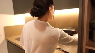 Masked thief breaks into the house of the incredible Mariana Martix and she offers him her big tits as a gift. - 2 image