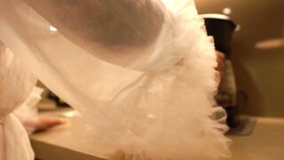 Masked thief breaks into the house of the incredible Mariana Martix and she offers him her big tits as a gift. - 3 image