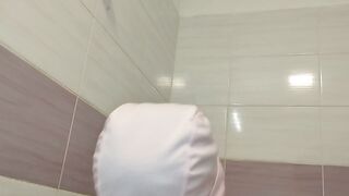 Sexy amateur wife shaves her hairy pussy. Hairy pussy wife, big ass, big tits. Sensual brunette hair, big tits, big ass - 15 image