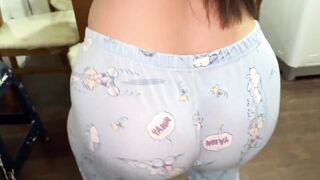 Mother-in-law shows off BIG ASS to son-in-law who ends up fucking her - 1 image