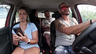 Ted hitched a ride with Mari and Chell and got a inexperienced girl in the back seat - Candy Debby