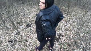 Blow-job in the Woods with My Husband Friend- Down-jacket Fetish 249