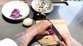 Curvy Hot ebony milf its planted for her Date and fuck the chef big cock for confort- Carla Morelli