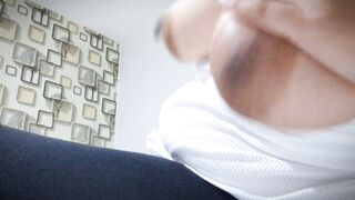 Big natural tits horny latina - Loves to play her tits