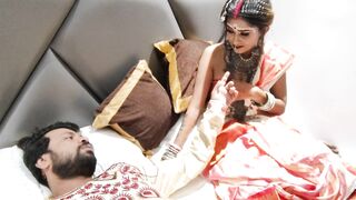 First Night of a newly married desi beautiful girl with addicted husband