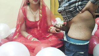 First night of a newly married Desi beautiful hot wife fucked by husband in hindi - 4 image