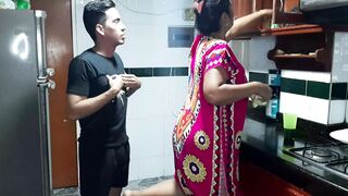 Trying My Stepmother's Delicious Pussy in the Kitchen. Full Video