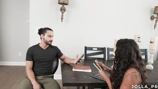 Unfaithful horny wife fucks her husband's employee