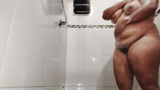 Watching my busty Colombian stepmom bathe and touch herself at the same time is very exciting. - 15 image