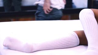 The stepsister seduces her stepcousin's boyfriend and fucks him in her room while her parents are at the movies.