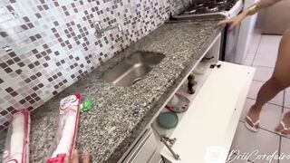 My Hot Neighbor Seduced Me and I Ended up Eating Her Out in the Apartment Kitchen