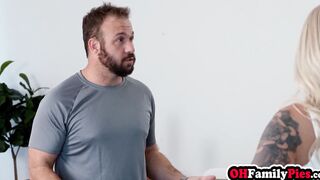 Latina teen stepdaughter learned a kinky self defence technique by stepdad