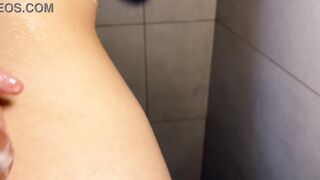 In the Shower with my Stepsister After College, she Asked me to Rub my Dick on Her but she won't let me Put it In Her Ass