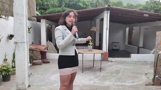 Latina Teen Reporter stripped and filmed in 4K