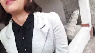 Latina Teen Reporter stripped and filmed in 4K