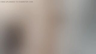 Horny brunette sister-in-law caught in the act in the kitchen!