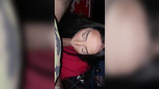 Watch this homemade Latina throat a big hard dick like a pro