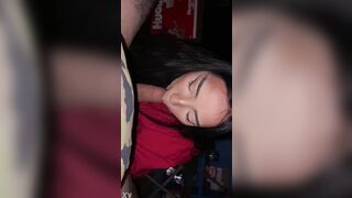 Watch this homemade Latina throat a big hard dick like a pro