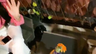 Naughty teen with big ass and juicy pussy fucks a stranger in a public eatery