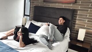 Cheating Wife cheats on husband with her brother-in-law & takes his massive cock in every hole