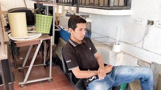 My Step-cousin joins me for a wild smoke and pussy eating session with my big, deep throat monster