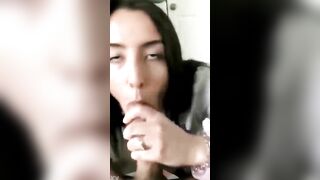 Watch this hot Latina blow and suck like a pro!