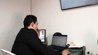 Latina Boss Negotiates Promotion with Spicy English Managers