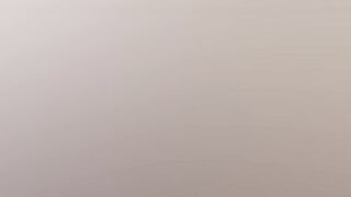 Chubby stepmom pleasures herself with a big dildo after watching TV