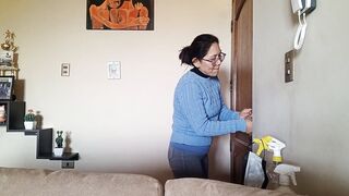 Hot MILF Cheating Wife gets creampied by unfaithful neighbor while husband's away