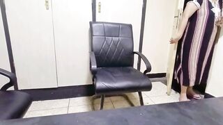 Watch this hot new employee take a hard anal pounding in the office