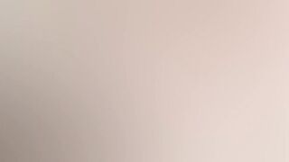 Stepdaughter gets caught in the act and eats her own cum in the kitchen