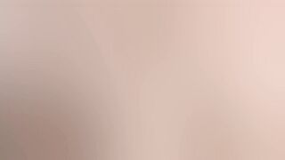 Stepdaughter gets caught in the act and eats her own cum in the kitchen