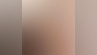 Stepdaughter gets caught in the act and eats her own cum in the kitchen