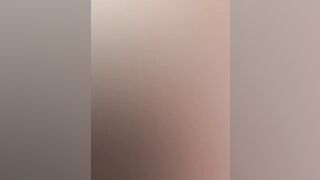 Stepdaughter gets caught in the act and eats her own cum in the kitchen