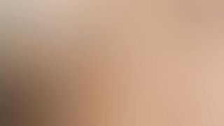 Stepdaughter gets caught in the act and eats her own cum in the kitchen