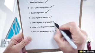 Gabriela Lopez: Spanish Nurse with perfect tits and ass fucks a dirty old guy on his bucket list