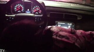 Watch Latina get her mouth and throat filled with hot jizz in quick car ride