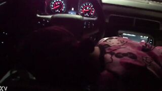 Watch Latina get her mouth and throat filled with hot jizz in quick car ride