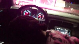 Watch Latina get her mouth and throat filled with hot jizz in quick car ride