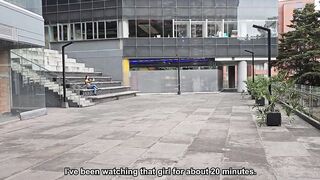 Naughty university girl with a huge ass gets kicked out by a gringo after a indecent proposal