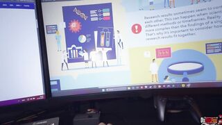 Stepmom OlxRedFox gives stepson a helping hand in relaxing with a hot mouthful of cum