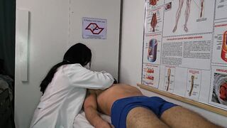 Brazilian nurse gets turned on when patient's huge cock flashes in her view