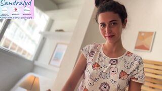 Hot and steamy Spanish teen wakes you up with a hot morning blowjob