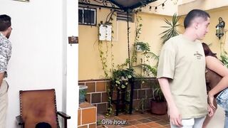 Danna Vallejo gets her tight pussy drilled by her stepdad while her boyfriend watches in awe