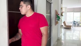 Naive neighbor gives me a blowjob & rides my big dick like a pro
