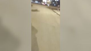 Hot Latina cougar gets off on the streets with her tight leggings & spread legs