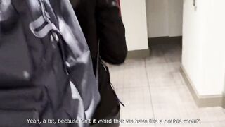 Cheating Wife shares a hotel bed with coworker and gets a surprise from him