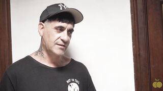 Watch my Indian aunty share her husband with a delivery guy's big dick in front of her cuckold hubby